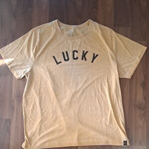 Lucky Brand Men's Beige Graphic Tee